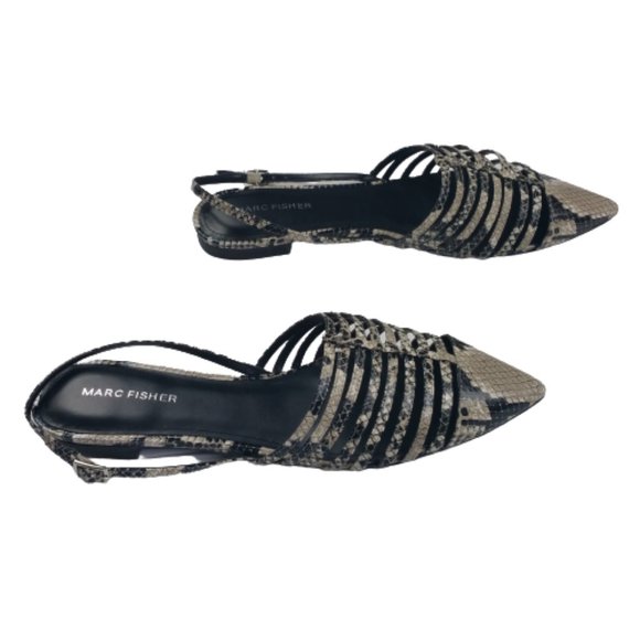 Marc Fisher Shoes - Marc Fisher Snakeskin Slingback Flats Women